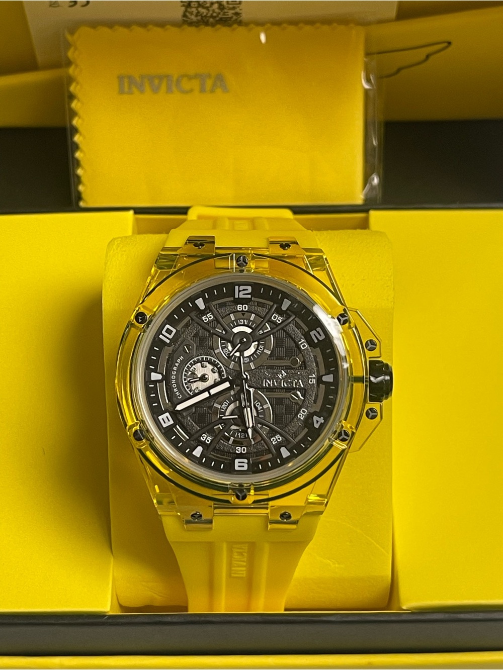 Invicta Racing Saphirex Men's Watch - 46mm. Yellow (48811) New